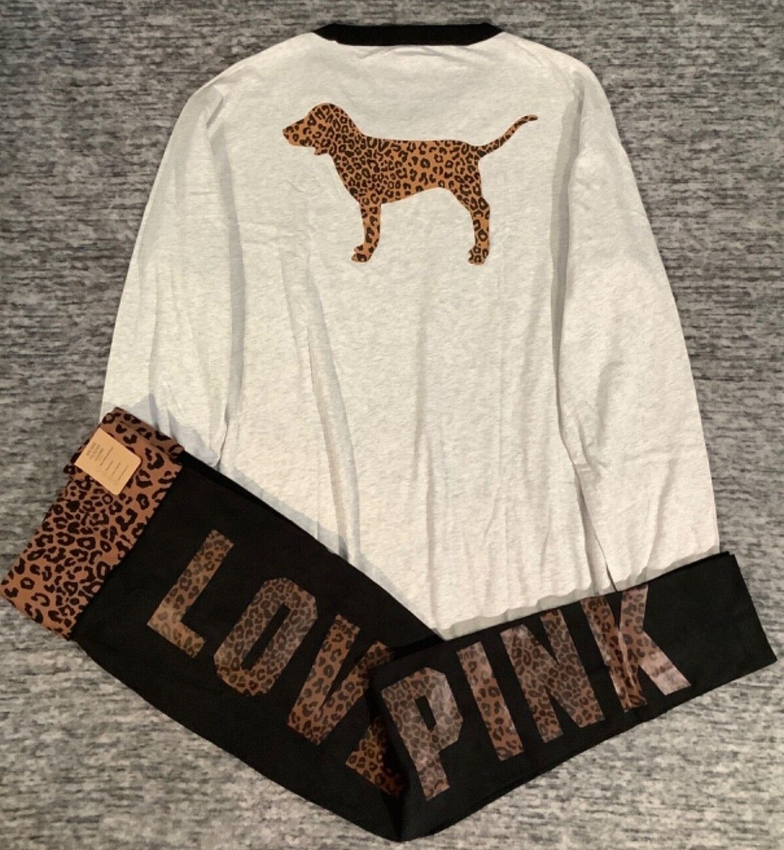 T-shirt Victoria's Secret PINK Bling Love Pink - Col V Pailleté - Neuf