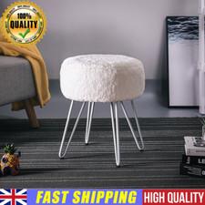 Plush Fluffy Dressing Table Stool Makeup Chair Seat Vanity Bedroom Side Stool UK