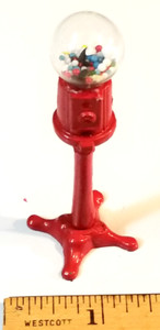 DOLLHOUSE  GUMBALL MACHINE (globe is loose, needs gluing)