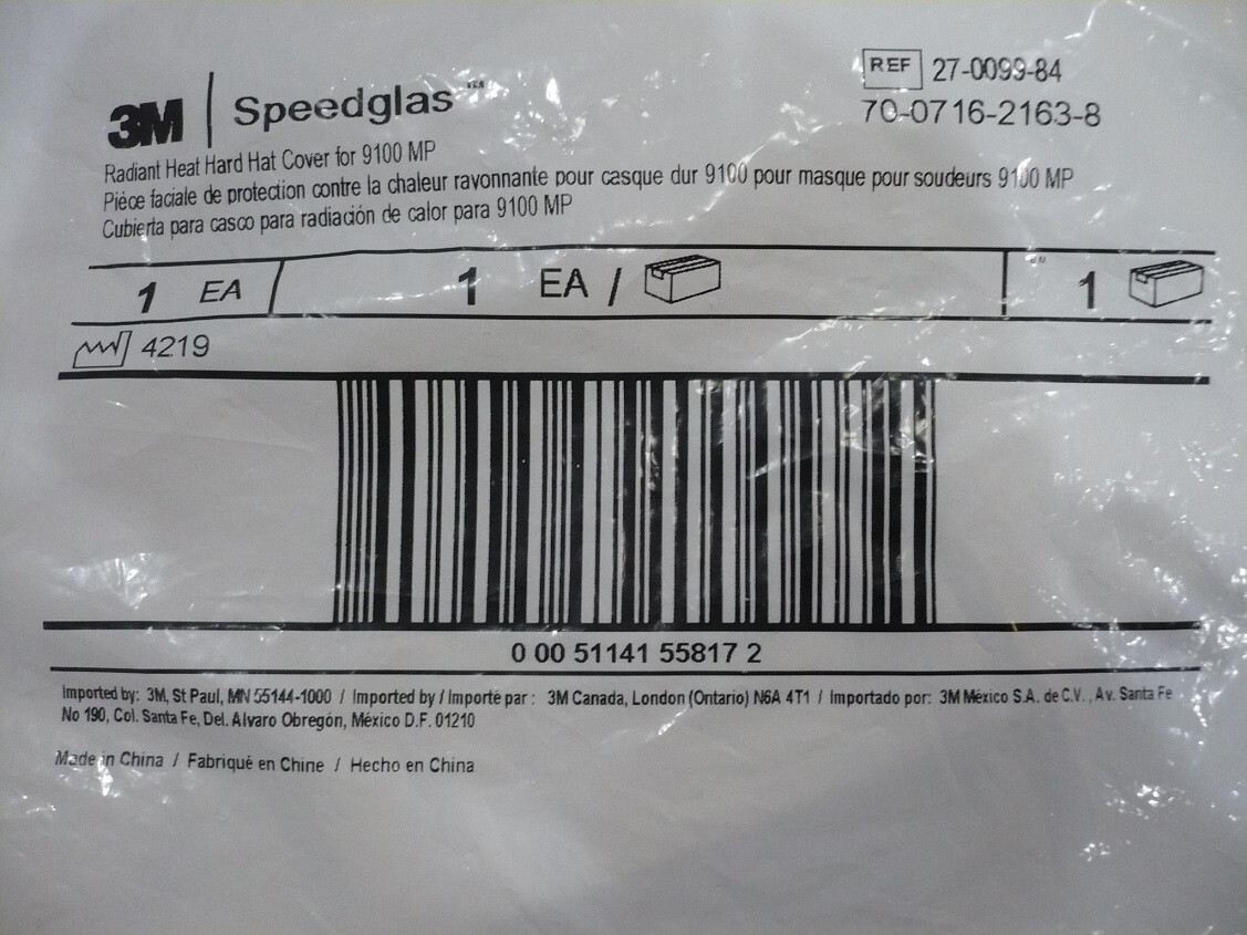 3M Speedglas MP Radiant Heat Hard Hat Cover for 9100MP, Hornell Speedglass