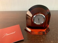 Red Baccarat Crystal Clock