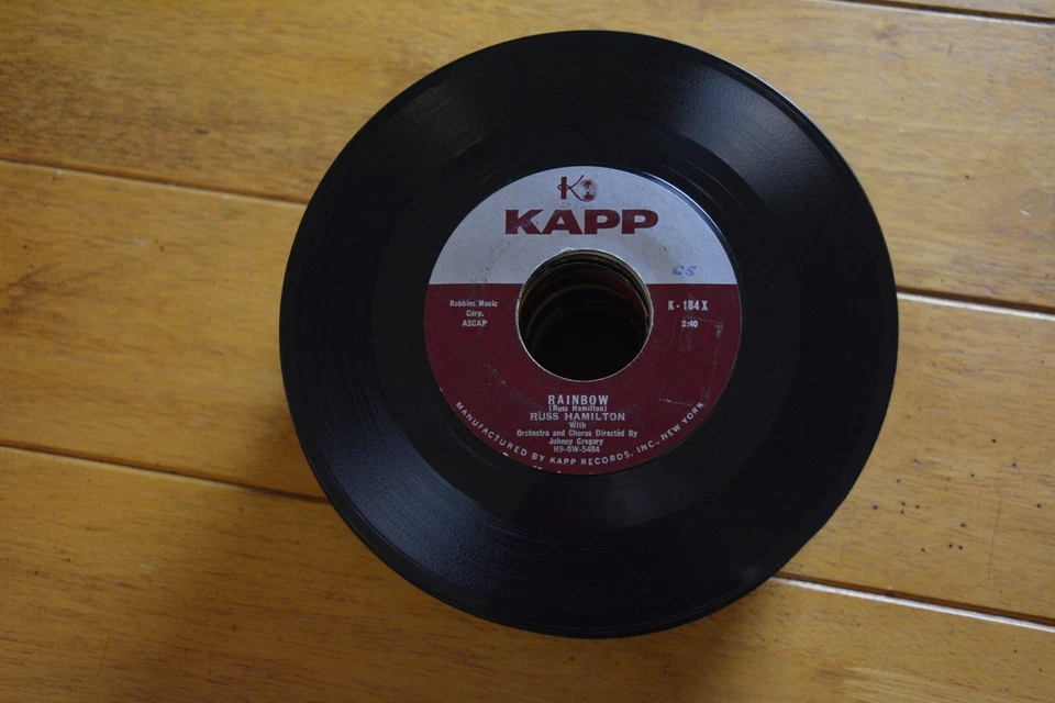 RUSS HAMILTON "RAINBOW / WE WILL MAKE LOVE" 45 RPM 7" VG/VG- RECORD [D32-152] Foto 2 de 4