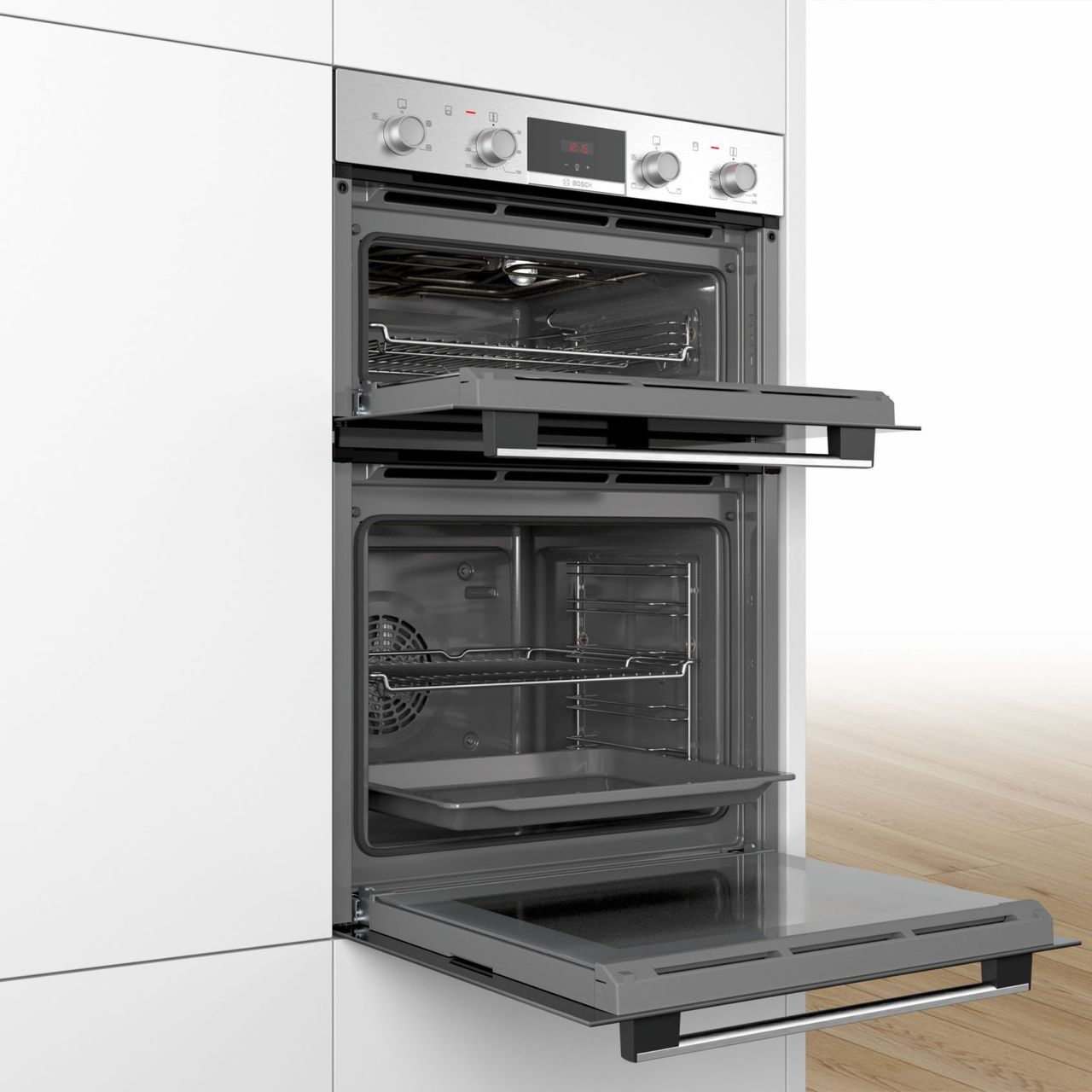 Bosch Serie 2 MHA133BR0B , Built in Electric Double Oven, Stainless