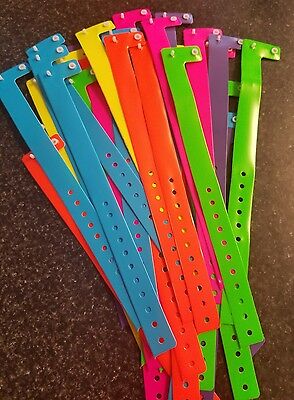 48  3/4" NEON BRIGHT ASSORTED PLASTIC/ VINYL WRISTBANDS WRISTBANDS FOR EVENTS, 