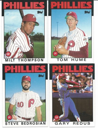 (8) Diversi set squadra Philadelphia Phillies dal 1986 al 2005 Schmidt Thome - Foto 6 di 7