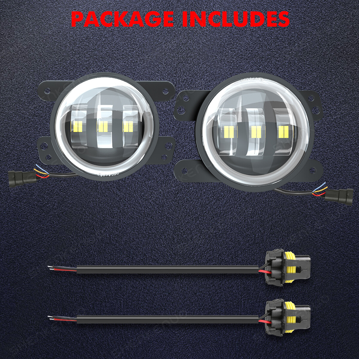 Pair Fog Lights Lamps Clear Lens Bumper Fit For 03-04 Ford