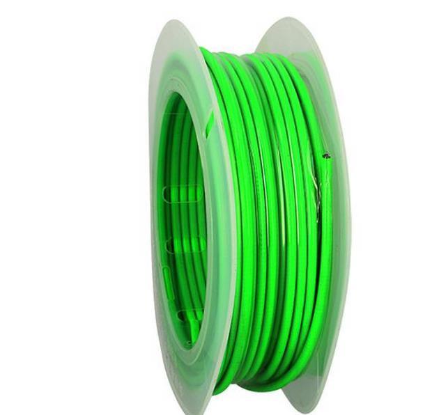 Gaine téflon verte 5mm de diamètre extérieur pour tube de guidage 20m