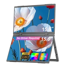 15.6" UPERFECT FHD Portable Monitor - Stacked Foldable Laptop Screen Extender