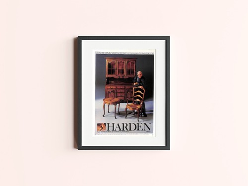 1986 Harden Furniture Vintage PRINT AD Wooden Chairs Table Cabinet - Picture 4 of 4