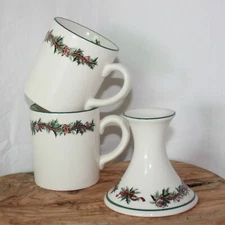 The Cellar O Tannenbaum - set of 3 - 2 mugs and candlestick