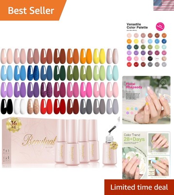 Beautpal 40 PCS Gel Nail Polish Set All Seasons Collection 36 Colors Gel Poli...