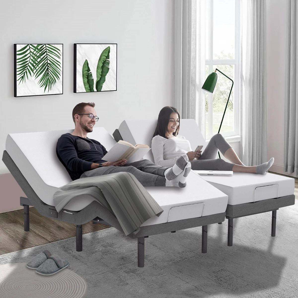 Split mattress 2024 adjustable bed