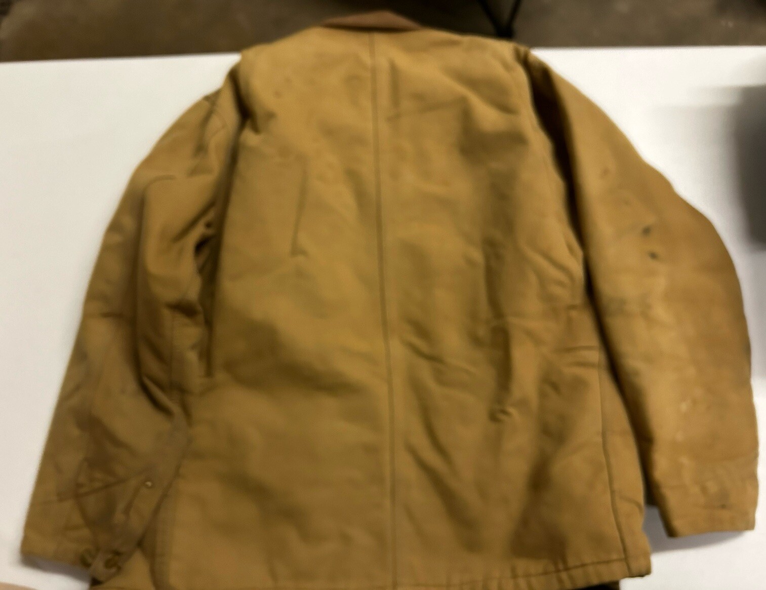 Vtg Carhartt Blanket Lined Chore Jacket Coat Mens Work Distressed Corduroy thumbnail 12