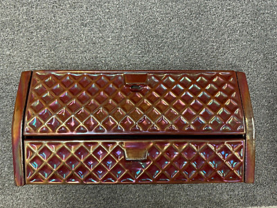 Genuine Queenstar Square End 18'' Overnight Burning Fire Enameled - Copper Lustre