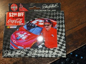 Coca-Cola NASCAR Dale Earnhardt Collector Tin & 2 Decks of Bicycle