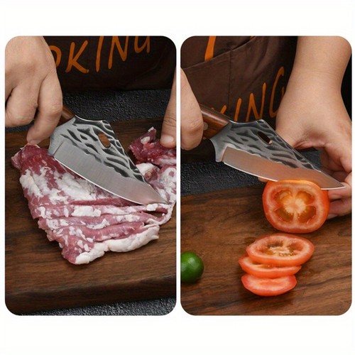 1/3PCS Kitchen Cleaver Vegetable Fruit Knives Camping BBQ Knife W/Knife Sheath - Picture 4 of 15