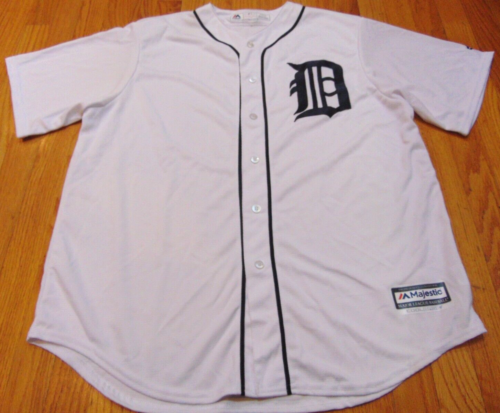 NWOT MAJESTIC MLB DETROIT TIGERS WHITE COOL BASE JERSEY SIZE XL - Picture 1 of 4
