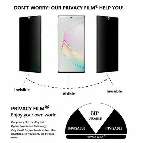 Screen Protector Privacy Anti Spy Hydrogel For Samsung S23 S22 S21 S20 Soft Film - Picture 5 of 10