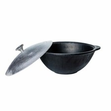 Texas Club Traditional Uzbek Kazan Pot 16l. Cast Iron Pots With Aluminium Lid