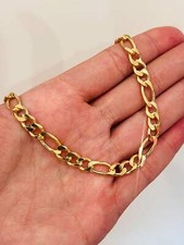Gold Filled 6mm Figaro Bracelet  Classic Men's Chain Bracelet