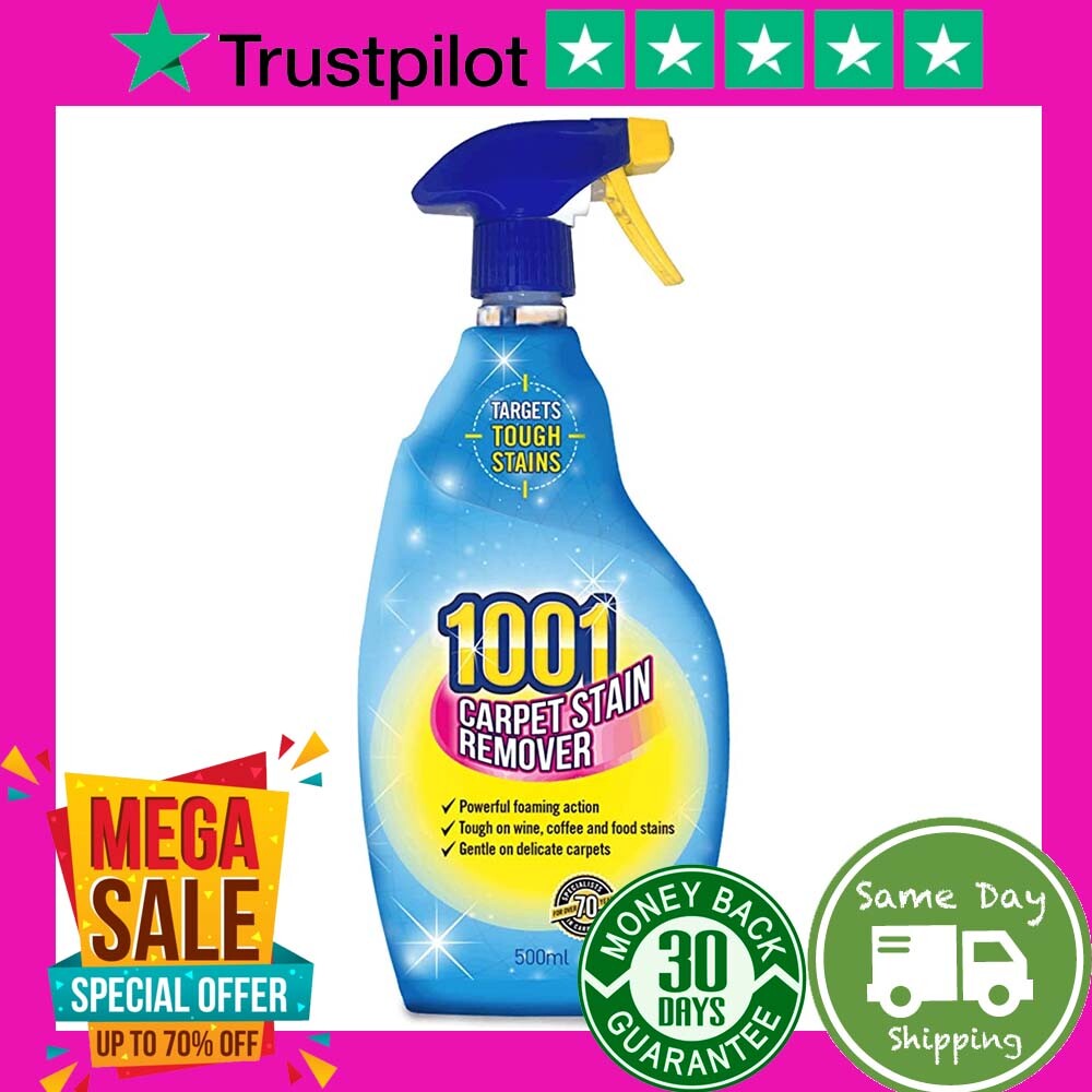 1001 Carpet & Rug Sofa Cleaner Stain Remover Spray 500ml Targets Tough