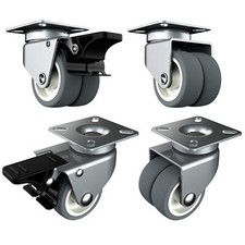 Heavy Duty Caster Wheels 2 Inch Casters For Furniture With Safety Brake Swivel C