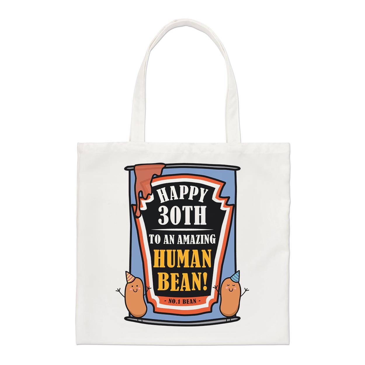 Happy 30th To An Amazing Human Bean Birthday Regular Tote Bag Funny Shopper