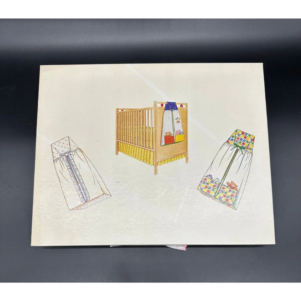 Apilador de pañales vintage para vivero flores rosas tela de rizo rayas a cuadros años 80 Nuevo de Lote Antiguo Foto 4 de 4