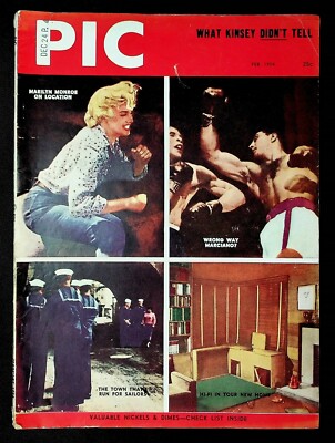 Pic Vol 25 No 1 Feb 1954 Marilyn Monroe Rocky Marciano Clyde Beatti 032922JENON2