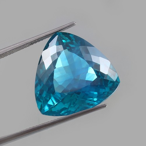 Piedra preciosa natural fina azul verde parti zafiro suelta corte trillón - 29,00 CT - Imagen 3 de 4