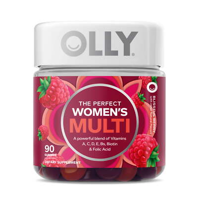 OLLY Women's Multivitamin Gummy, Health & Immune Support, Berry, 90 Ct
