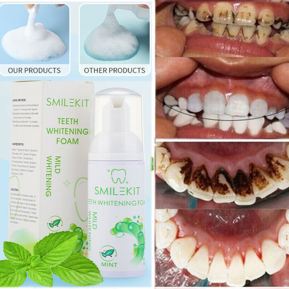Mint Teeth Whitening Toothpaste Foam Teethaid Mouthwash Tooth Paste