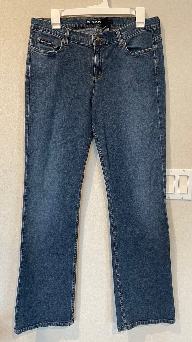 DKNY JEANS 【美品】 DKNY Jeans Women Wide Straight Leg Size 12L Trade Mark 96