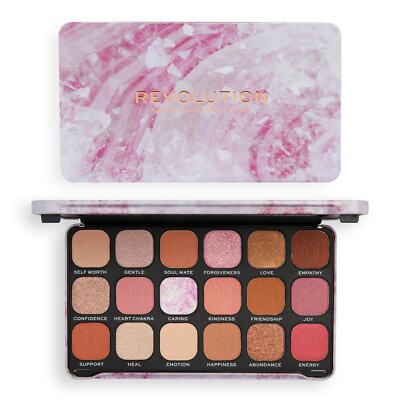 Revolution Crystal Aura Forever Flawless Rose Quartz Lidschatten Palette 18 Farbtöne