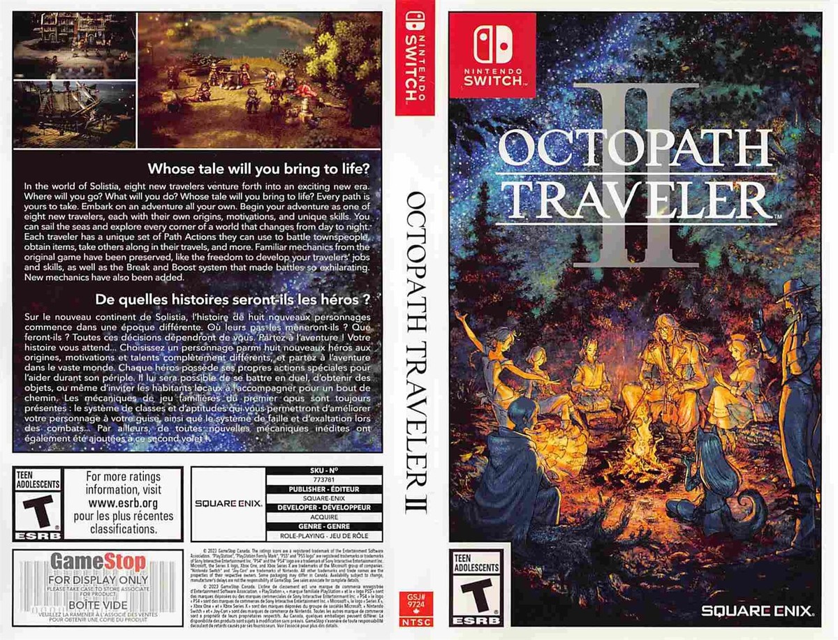 Nintendo Switch OCTOPATH TRAVELER II store display box art | eBay