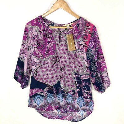 purple peasant blouse