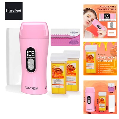 Digitales Roll on Wax Kit, Waxing Set Wax Roller für Warmwachs Haarentfernung...