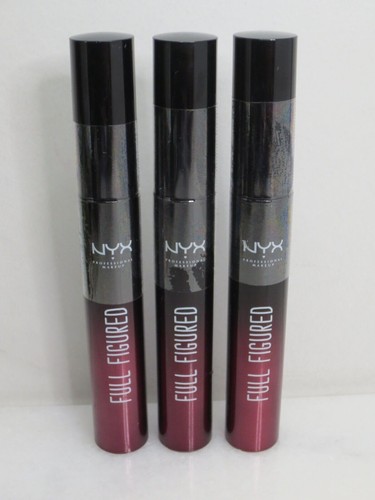 NYX FULL FIGURED LL05 WATERPROOF LENGTHENING MASCARA 0.27 OZ LOT OF 3