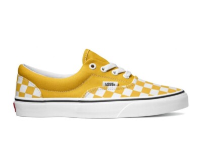vans era checkerboard yellow