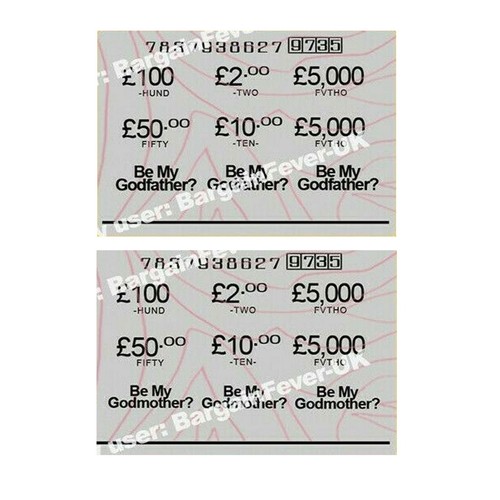 Will You Be My / Our Godmother Godfather Godparents Request Card Scratchcard - Picture 11 of 18