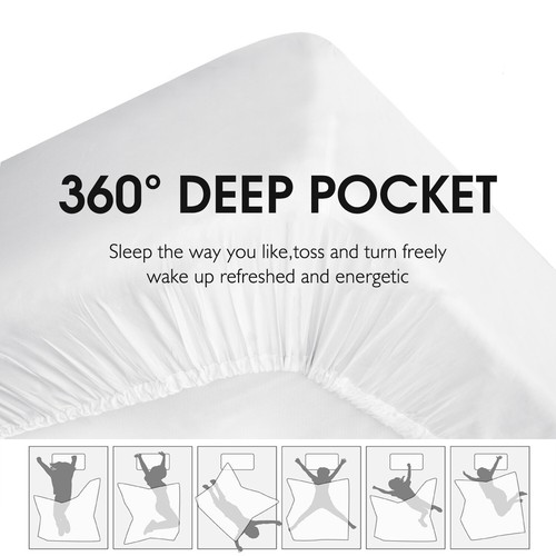 Quilted Mattress Cover Pad Protector Cooling Breathable Fitted Topper All Sizes - Picture 4 of 9