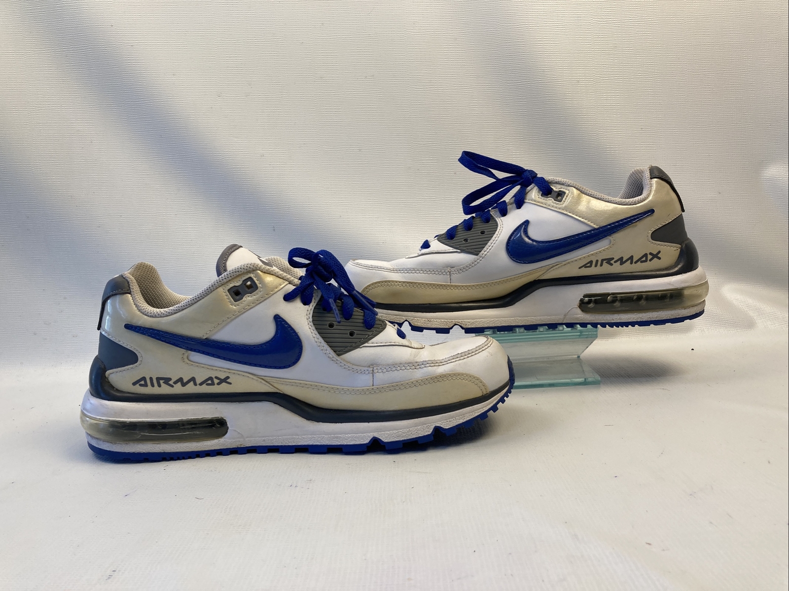 Nike Air Max Wright Men's Leather White Gray Royal Blue 317551-149 Size 8 RARE image 6