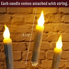 Halloween Floating LED Candle Decor, 12 Magic Witch LED Candles Remote Control