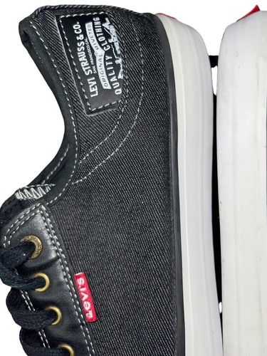 Levi's Strauss & Co. Para hombres Levi Denim Con Cordones Negro Espiga Tenis Talla 11 - Imagen 9 de 12