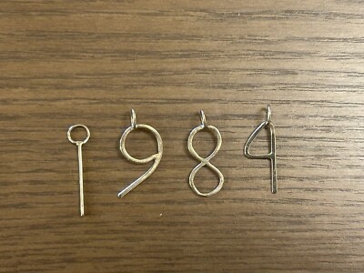 Handgefertigte 14k Zahl Charms - 1,9,8,4