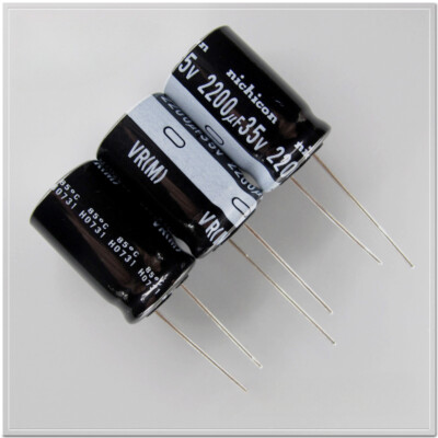 Nichicon VR Series 2200uF/35V 16x26mm Electrolytic Capacitors 35v2200uf 85 