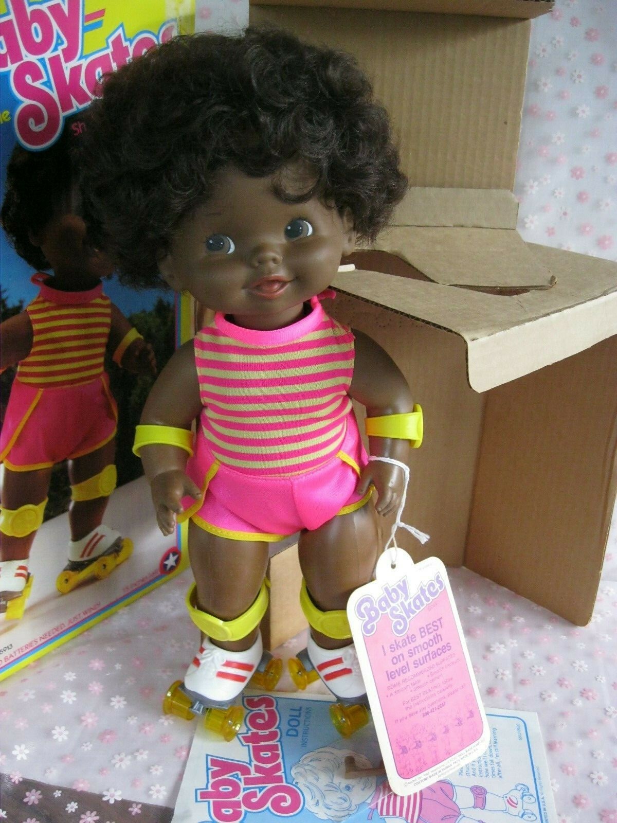 black baby skates doll