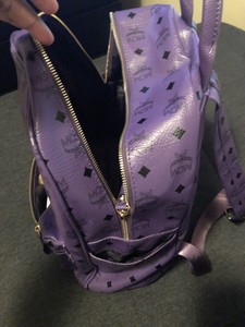 mcm purple backpack