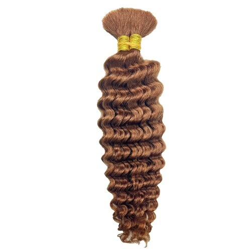 Bulk Braiding Hair Human hair Deep Wave Colored Unprocessed No Weft Boho Braids - Picture 32 of 33