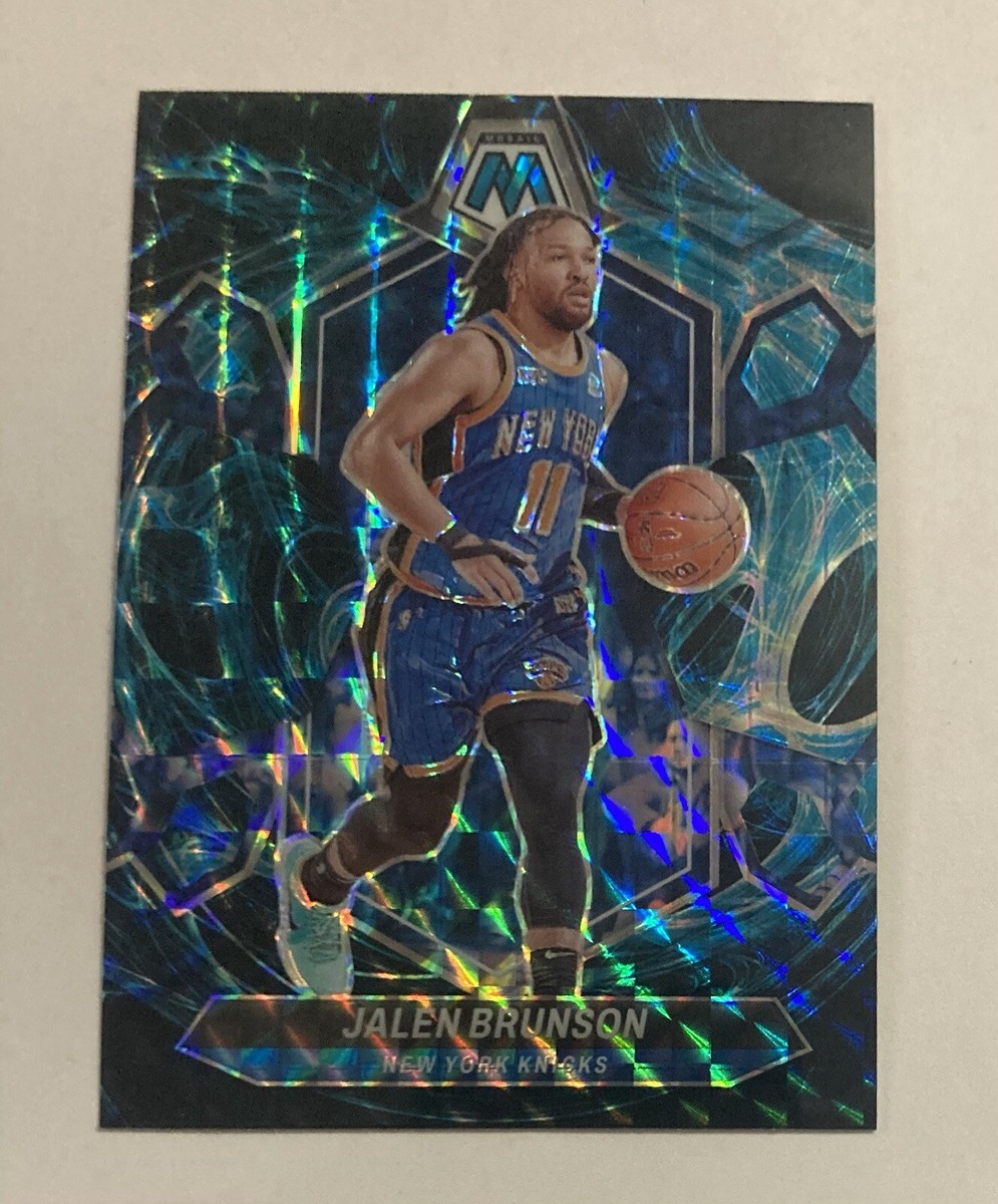 2023-24 Panini Mosaic Jalen Brunson #67 Genesis Prizm SSP Case Hit